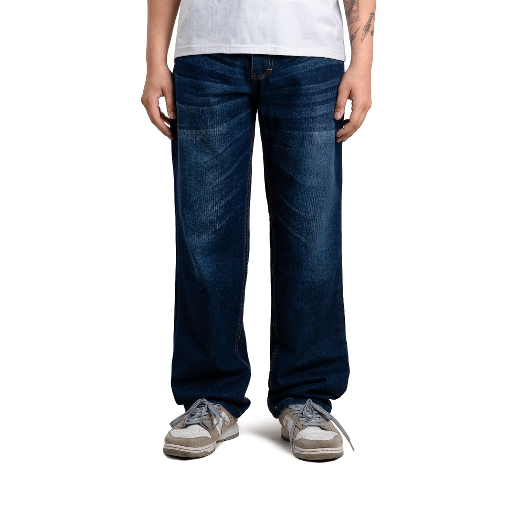 Celana Jeans Otsky X Cavier  Pria Denim Washing Garment