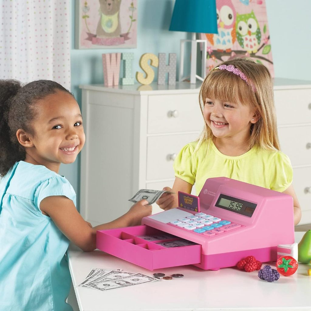 Learning Resources Pretend and Play Calculator Cash Register Pink