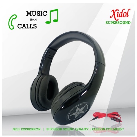 HEADSET HANDSFREE EARPHONE KABEL BANDO DJ AUDIO STEREO MUSIC 3.5MM PLUG DJ SS 413 XIDOL SUPERSOUND