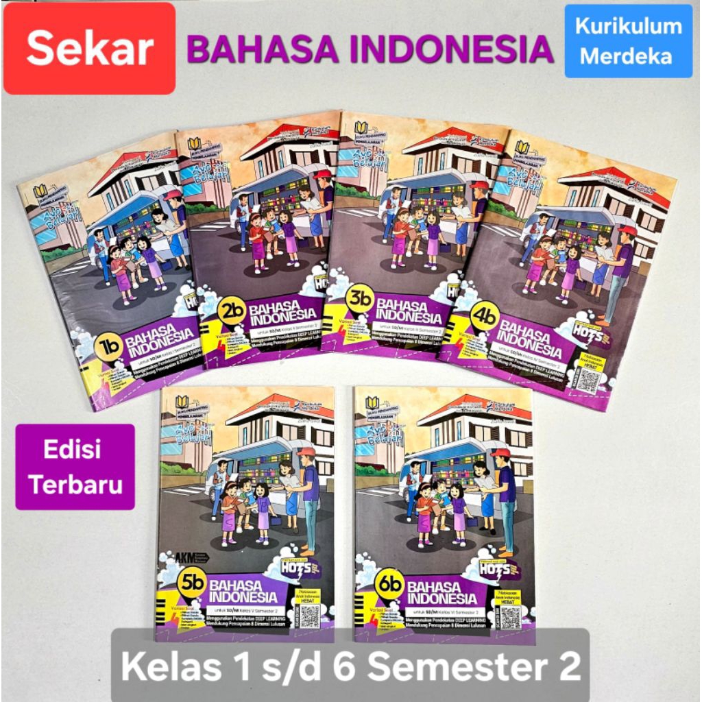 LKS Sekar Ayo Belajar Bahasa Indonesia Kelas 1,2,3,4,5,6 SD/MI Semester 2 Kurikulum Merdeka 2025/202