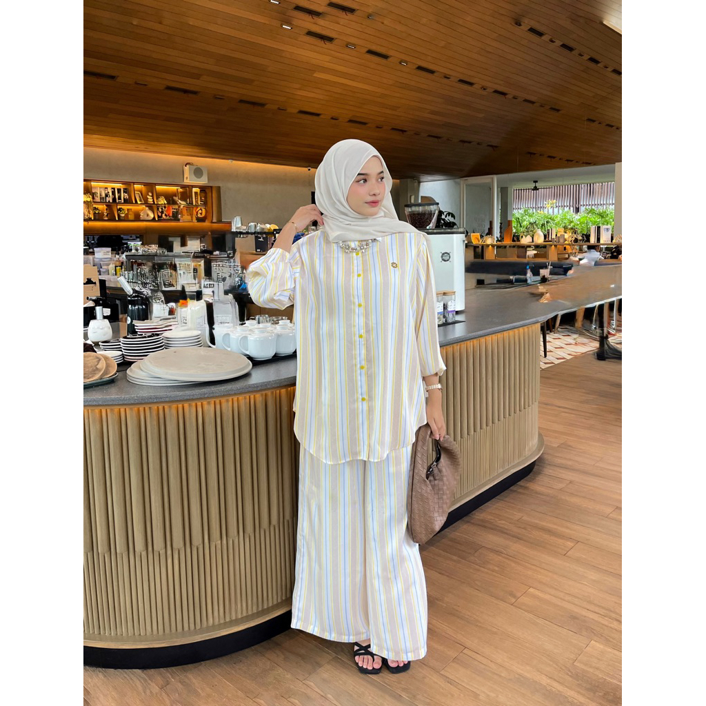Womenwear - Gania set/Oneset Celana Wanita/Setelan Rayon/Oneset Motif/Outfit Santai/Set Busui