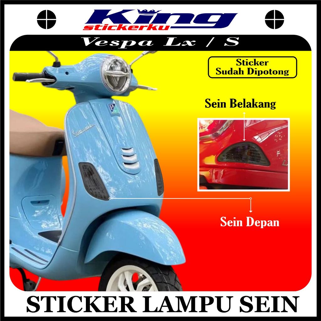 Stiker Lampu Sein Vespa LX / S 125/150 | Stiker Lampu Sein Vespa LX |  Stiker Pelindung Lampu Sein V