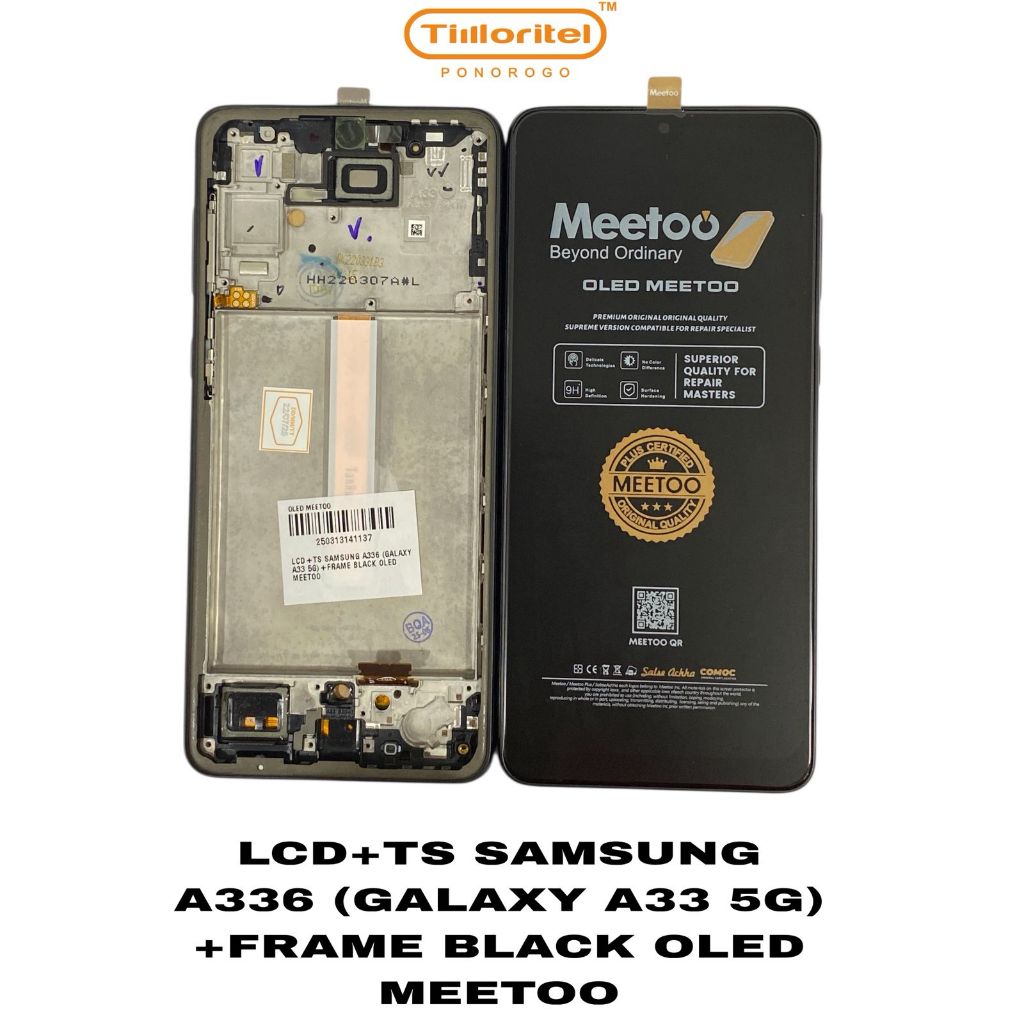 LCD+TS A225 4G (GALAXY A22 4G)+FRAME BLACK OLED MEETOO
