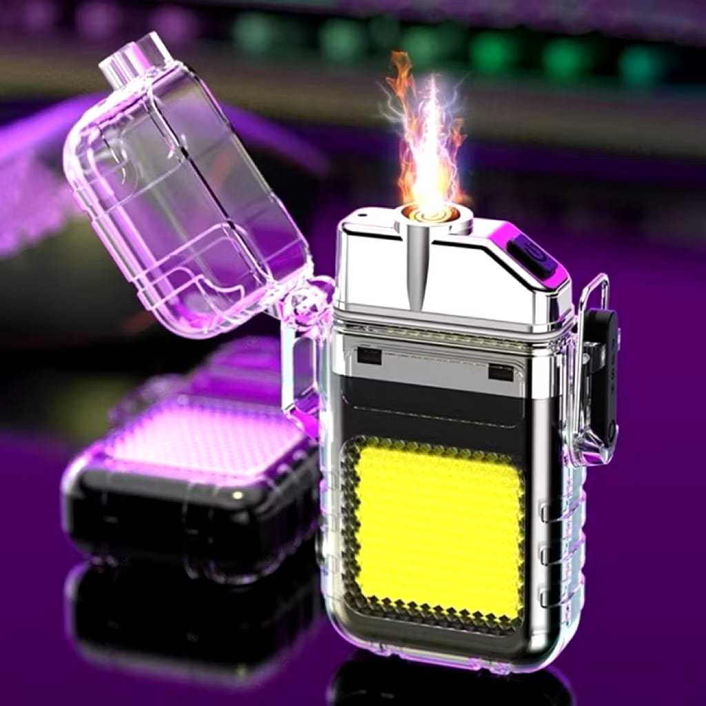 Korek Api Elektrik Plasma Arc Dengan Senter LED
