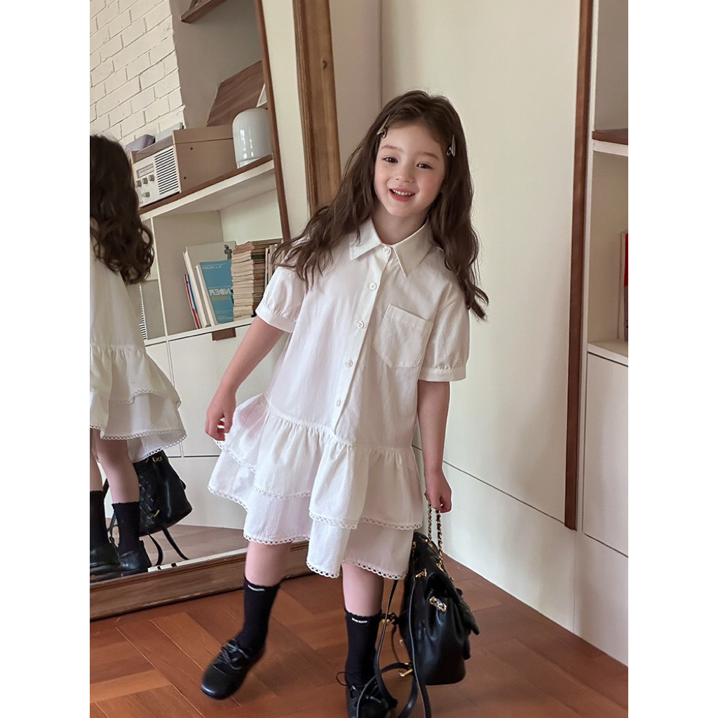 yumi dress / dress anak perempuan / gaun anak / dress putih anak