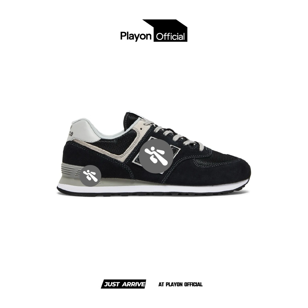 Sepatu Sneaker 574 Black Grey 100% BNIB