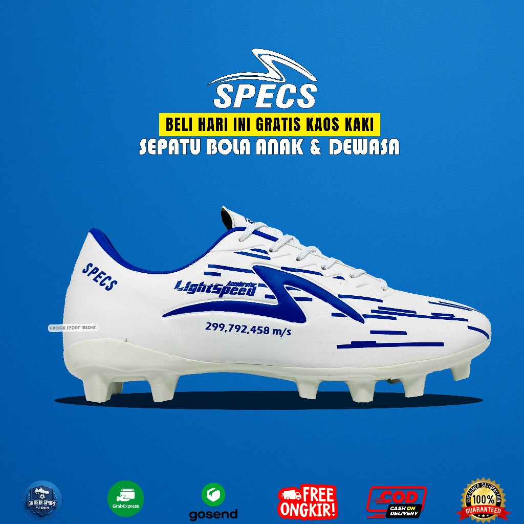 Terbaru Sepatu Bola Specs LightSpeed Reborn Grade Ori Cod Unisex Dewasa Best Seller Termurah