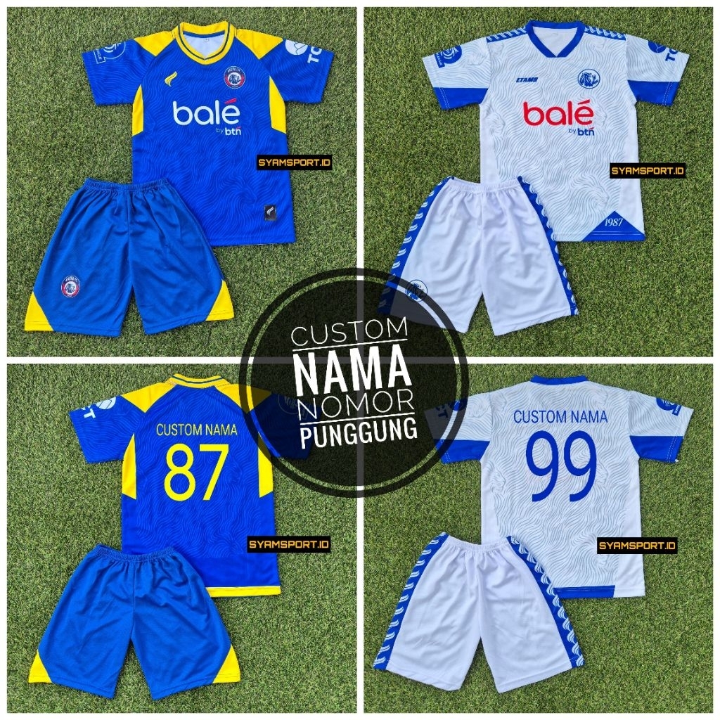 Jersey Anak Anak Sampai Remaja Arema FC (Baju+ Celana) | Setelan Jersey Anak Arema FC | Jersey Arema