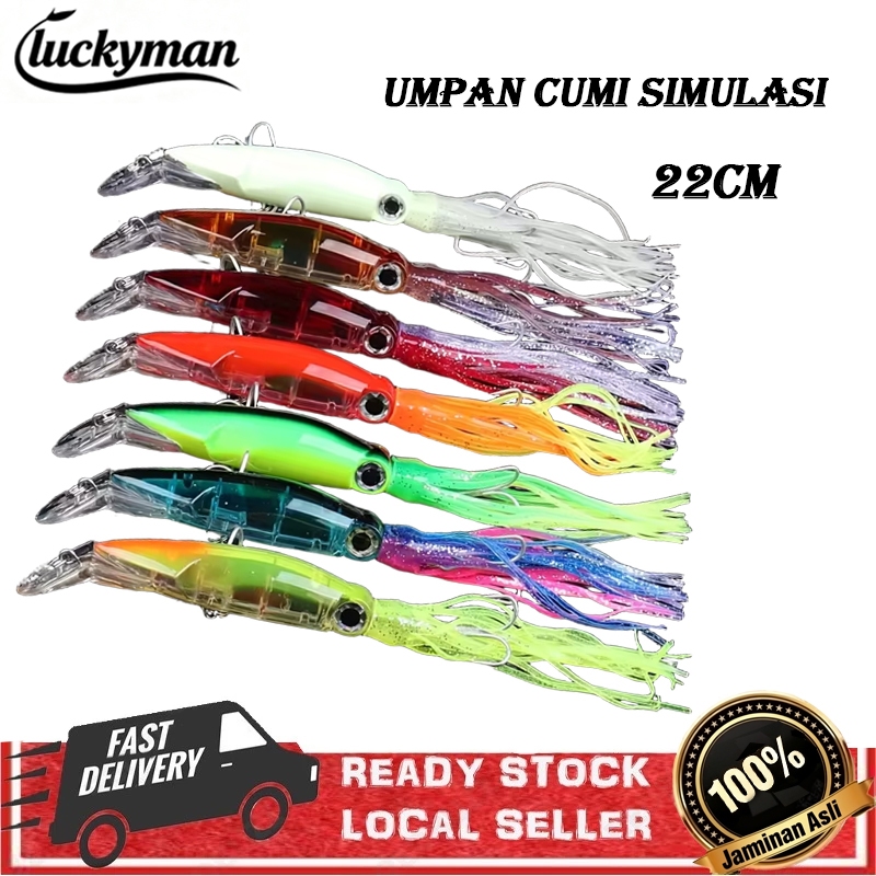 Umpan Pancing Lure Casting Trolling Squid Cumi 22cm/40gr