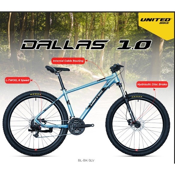 United bike Sepeda Gunung 27,5 inch Dallas 1.0 Premium MTB  Frame allumunium - 24 speed - hydraulic 