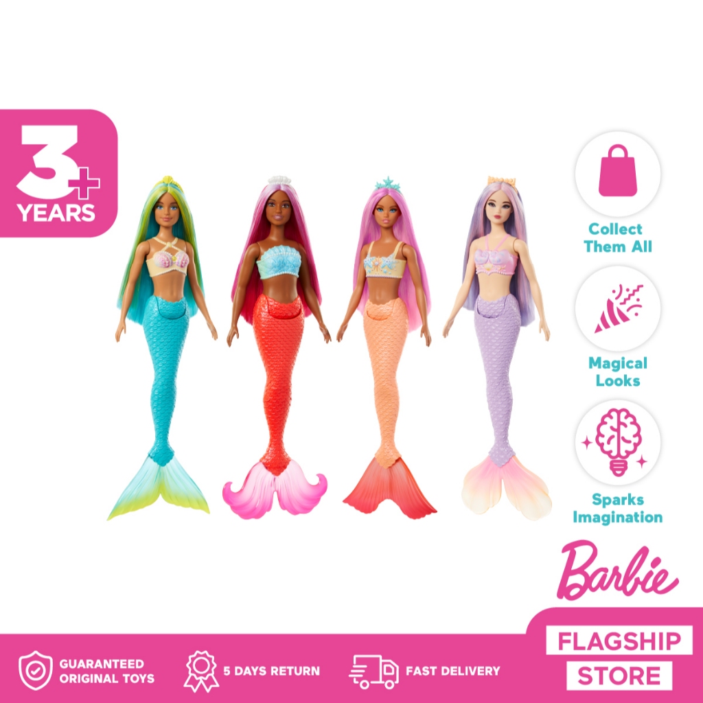 Barbie Mermaid Doll - Mainan Boneka Anak Perempuan