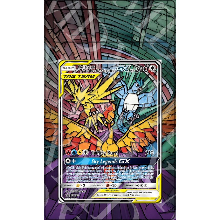 Moltres & Zapdos & Articuno GX #SM210 Pokemon Promo (Extended Art)