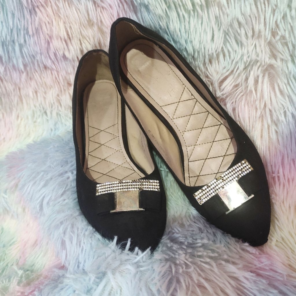 FLD Fladeo Sepatu Kerja Hitam Higheels Heels 3-5 Cm