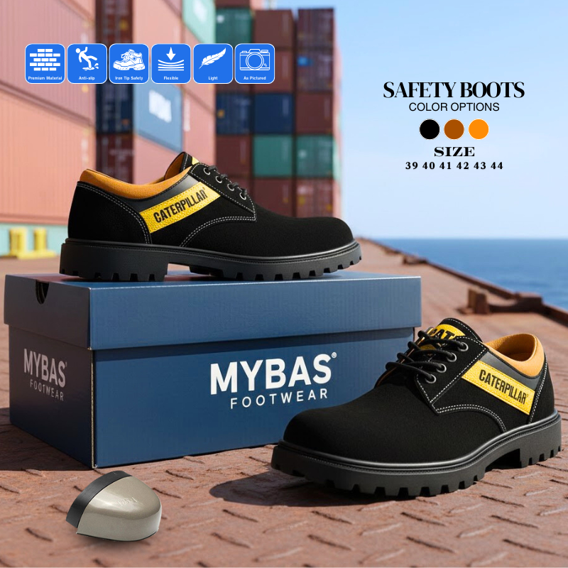 Sepatu Safety Pria  - Sepatu Safety Low Kerja Outdor Proyek Bangunan - Mybas Footwear