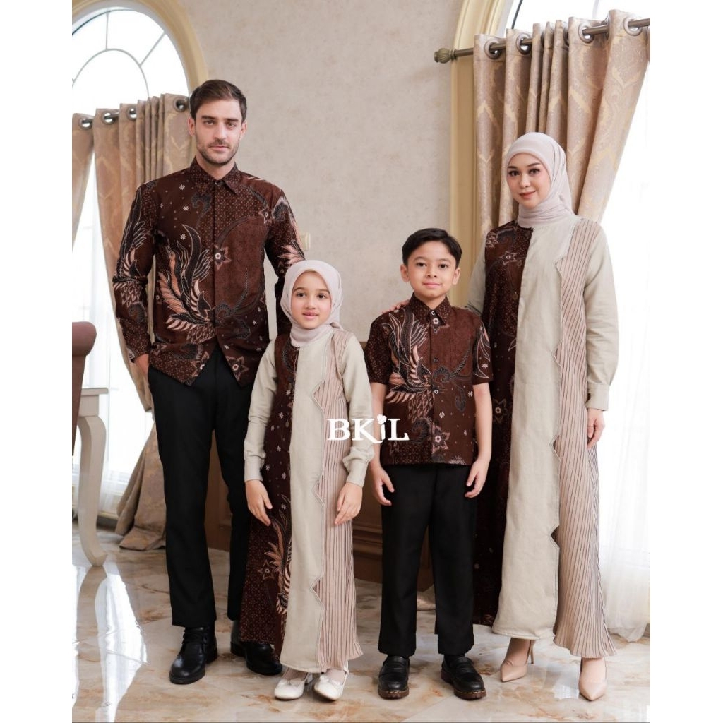 Couple Family Danendra Batik Modern Couple Lebaran Plus Anak Couple Batik Kondangan