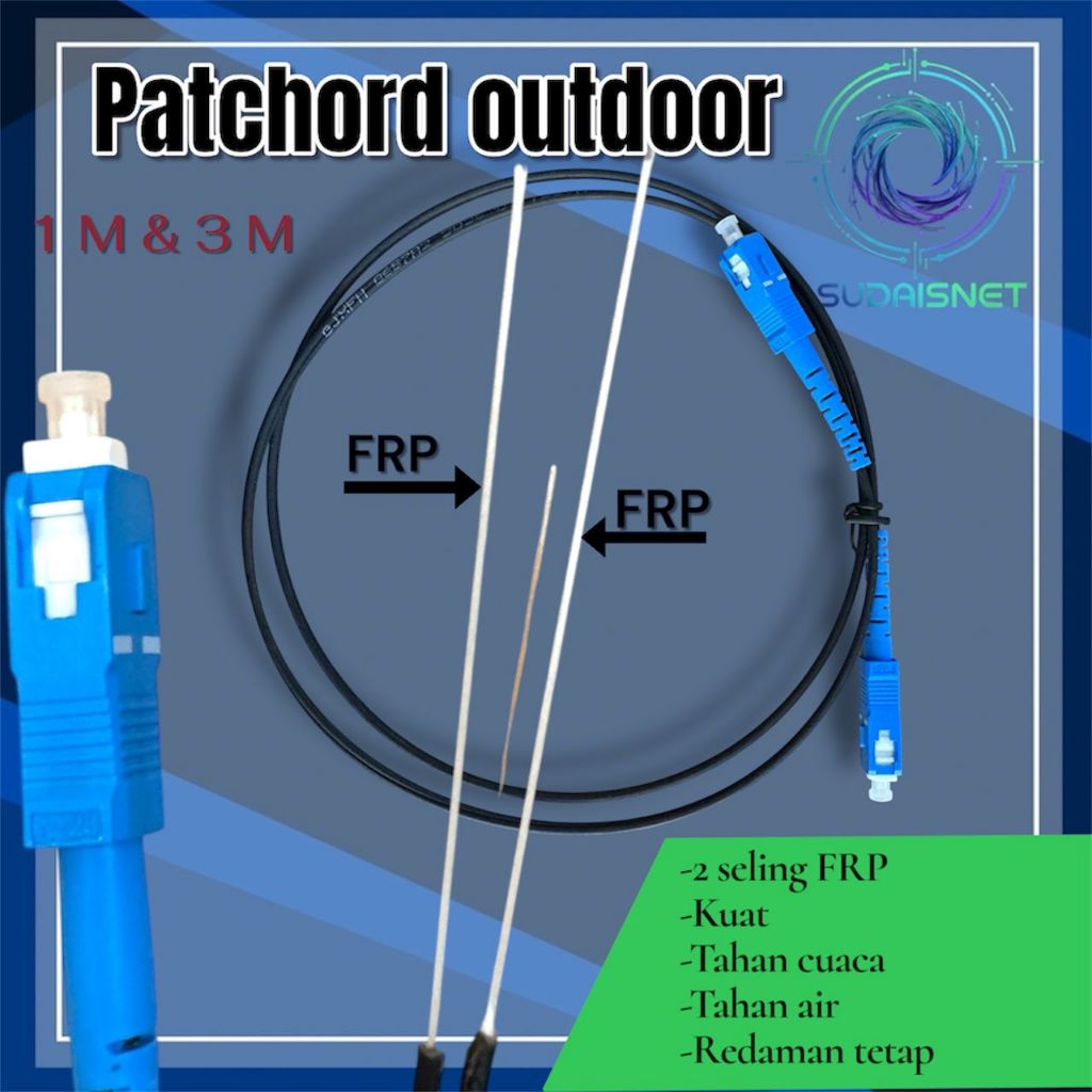 KABEL PATCHORD PATCH CORD OUTDOOR SC UPC - SC UPC HITAM