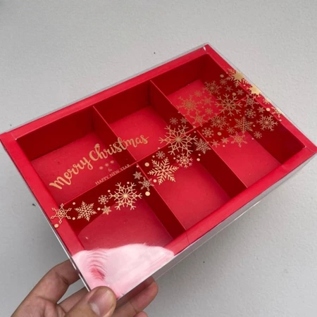 5 Pcs Dus mika natal eggtart sekat 6