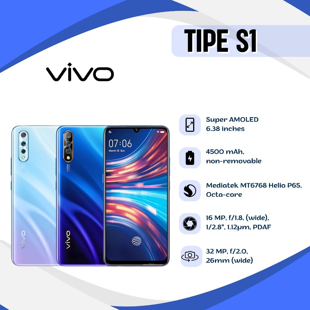 HP VIVO S1 RAM 8/256GB Garansi Toko 1 Tahun