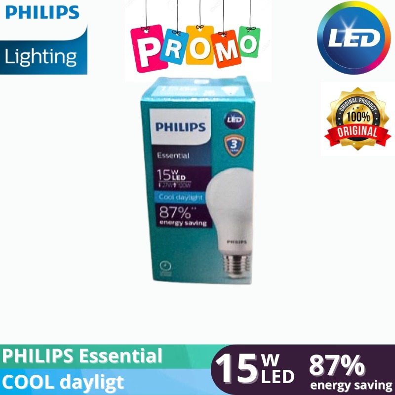 Lampu Philips LED Essential 15W Putih Philips 15 Watt Asli Bergaransi