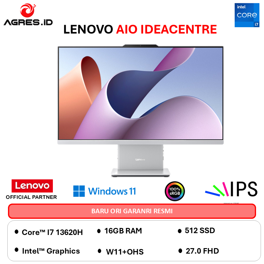 LENOVO AIO IDEACENTRE I7 13620H 16GB 512GB W11+OHS+M365 27.0FHD