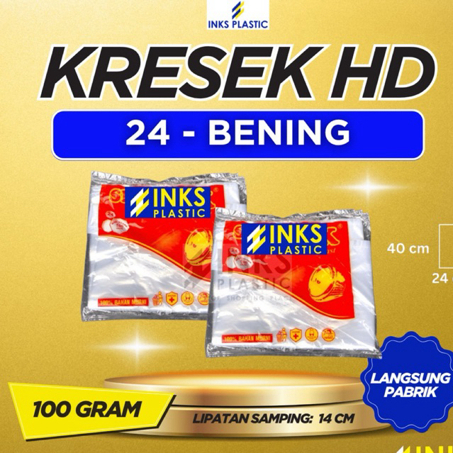 KRESEK HD BENING 24 KANTONG KRESEK BENING TRANSPARAN
