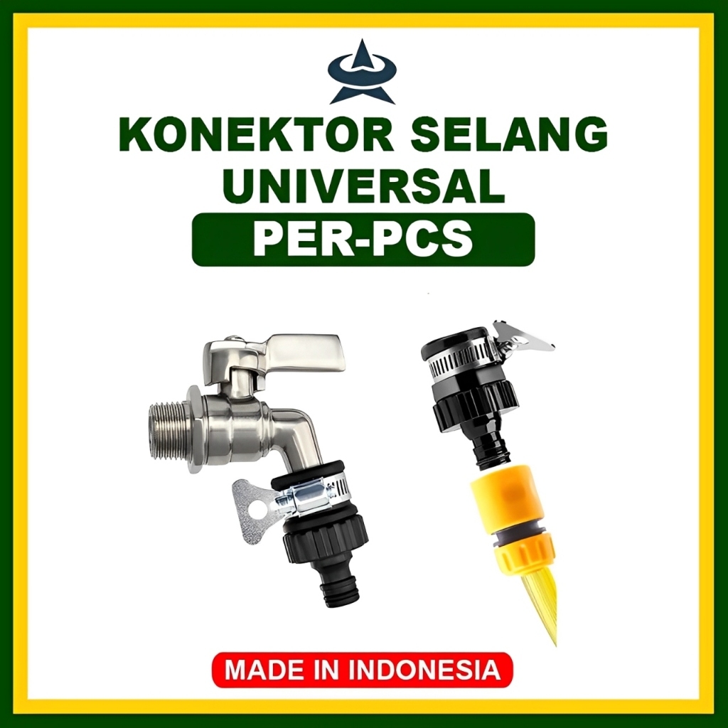 GEMUK Sambungan Keran Air Universal Langsung Pakai Konektor Keran Ke Selang 5/8 Inch Adaptor Keran S