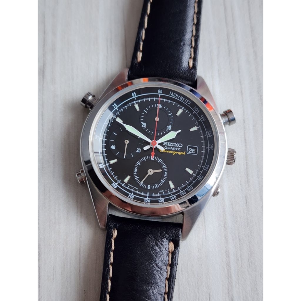 Seiko Alarm Chronograph 7T32-7A7B Quartz JAPAN RARE