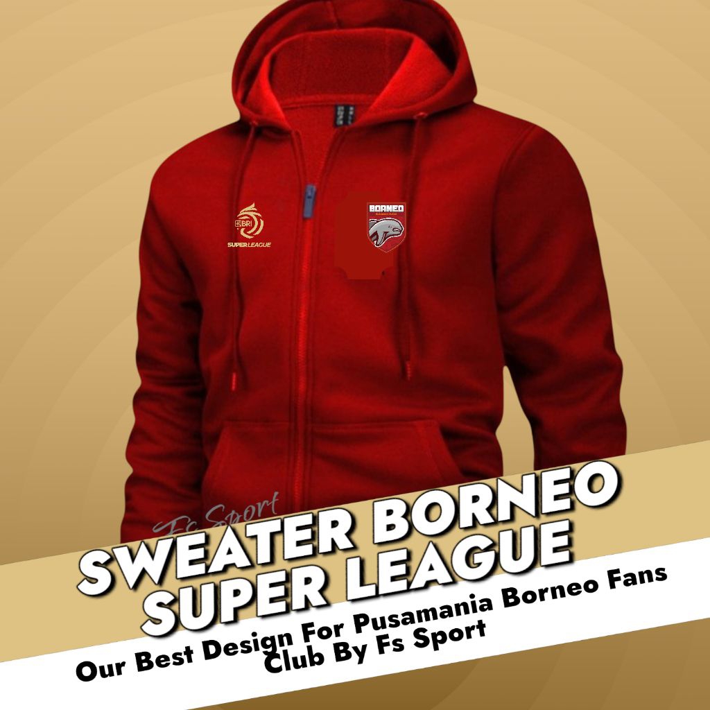 Sweater Hoodie Zipper Borneo Fc Samarinda