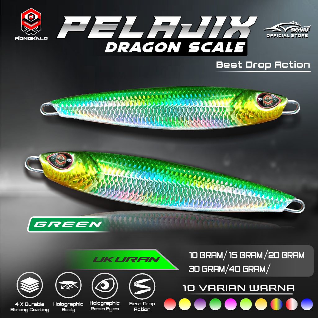 Mongkalo Pelajix Sisik-Kecil noGID noMotif Candy 15 Hijau