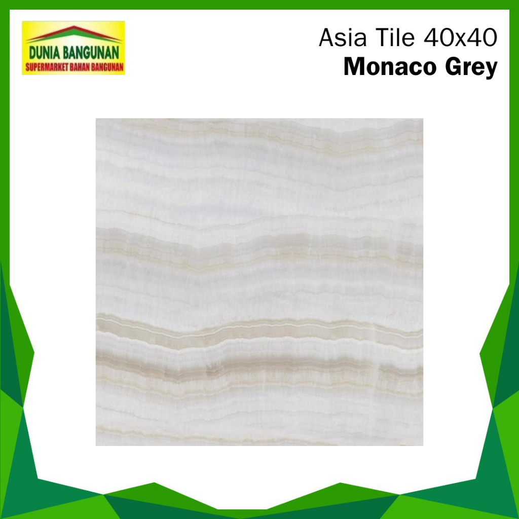 Keramik 40x40 Lantai Asia Tile Monaco Grey Keramik Lantai Glossy