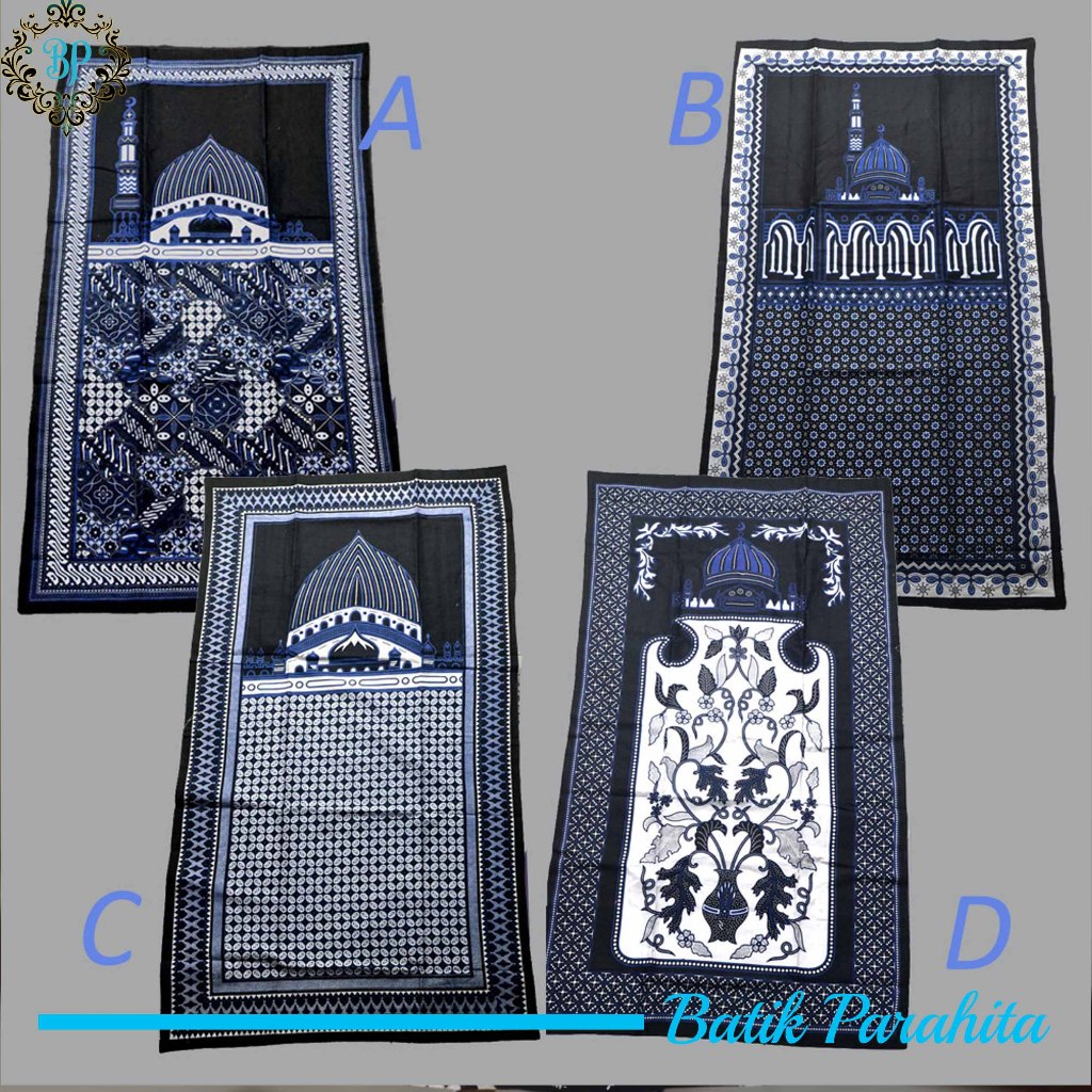 Sajadah Kain Batik Biru Perlengkapan Shalat Traveling  SJ-1903