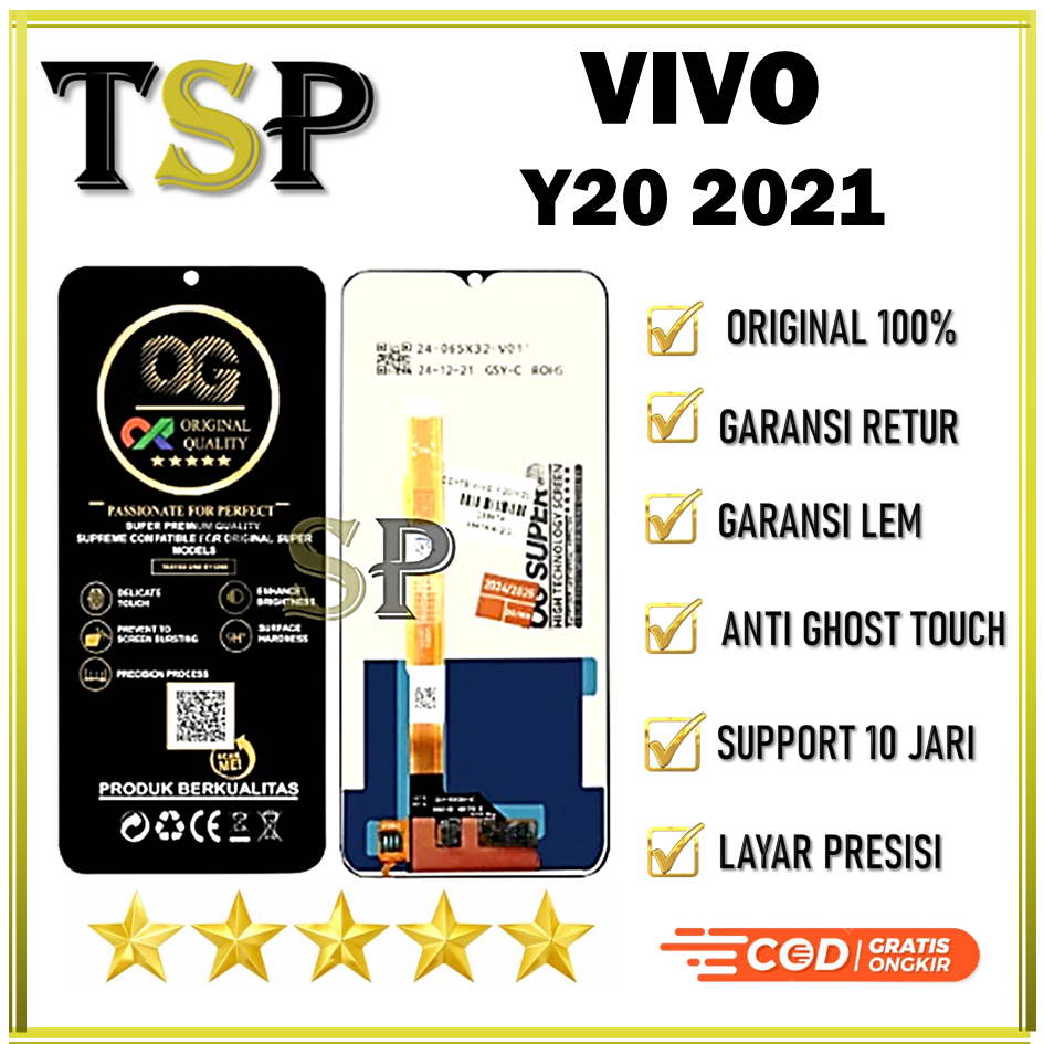 LCD VIVO Y20 2021 ORIGINAL 100% NEW FULLSET ORIGINAL