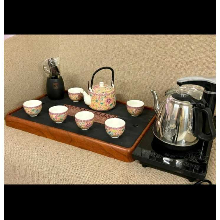 Chinese Teapot Set Electric (Teapot+Kompor+Tray +Akssesoris)