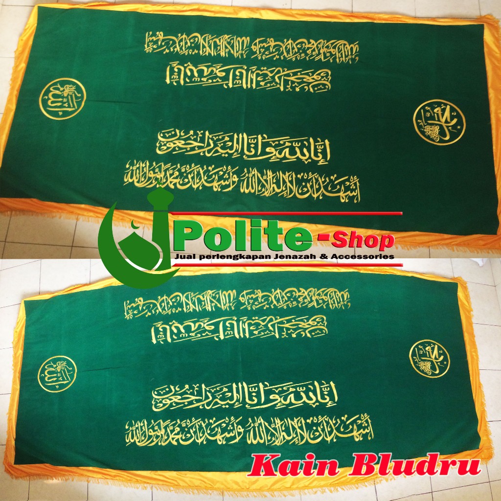 Kain tutup keranda jenazah bahan Bludru Full bordir komputer