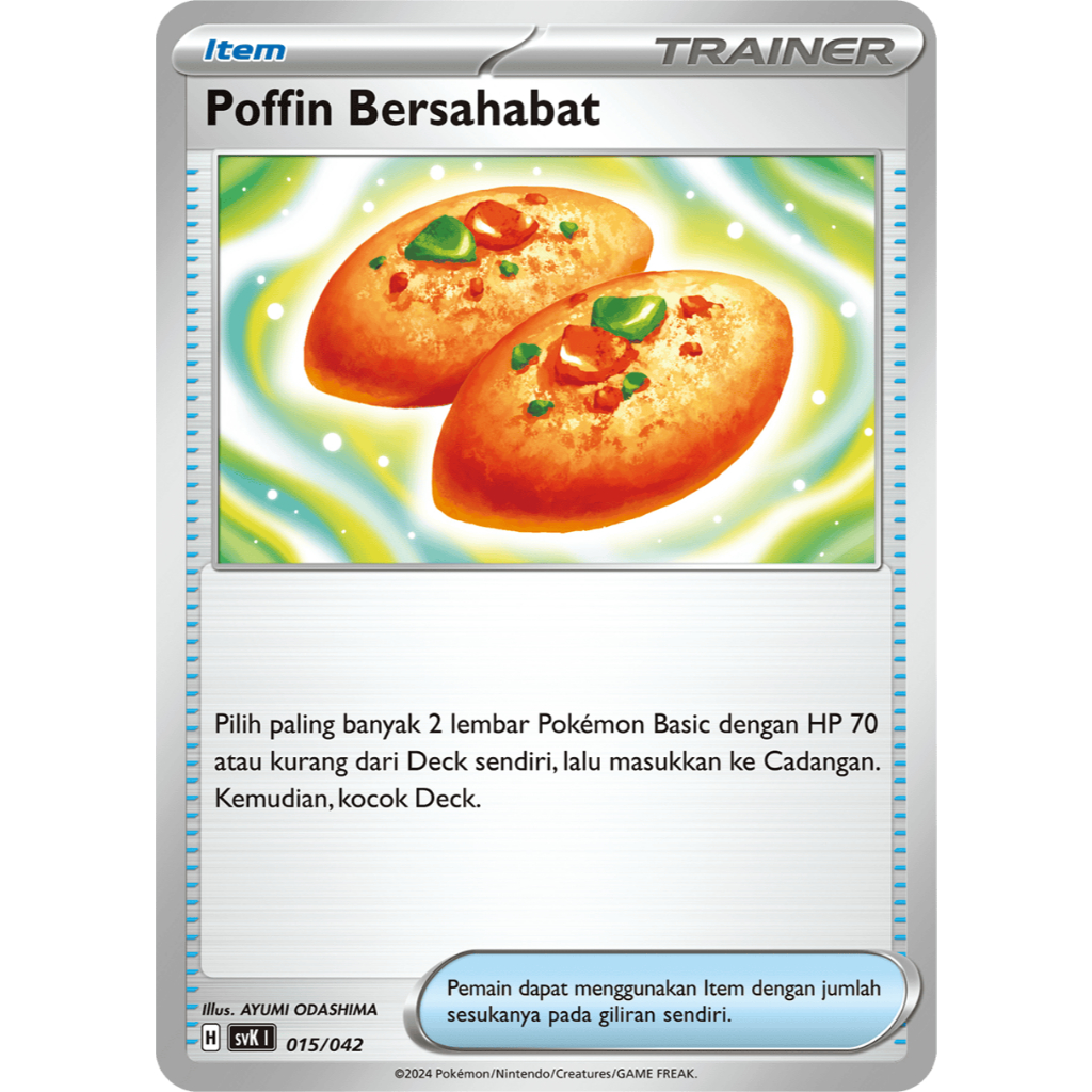 TCG Poffin Bersahabat 015/042 SVK Bimbingan konstruksi TRAINER STADIUM KARTU CARD POKEMON INDONESIA