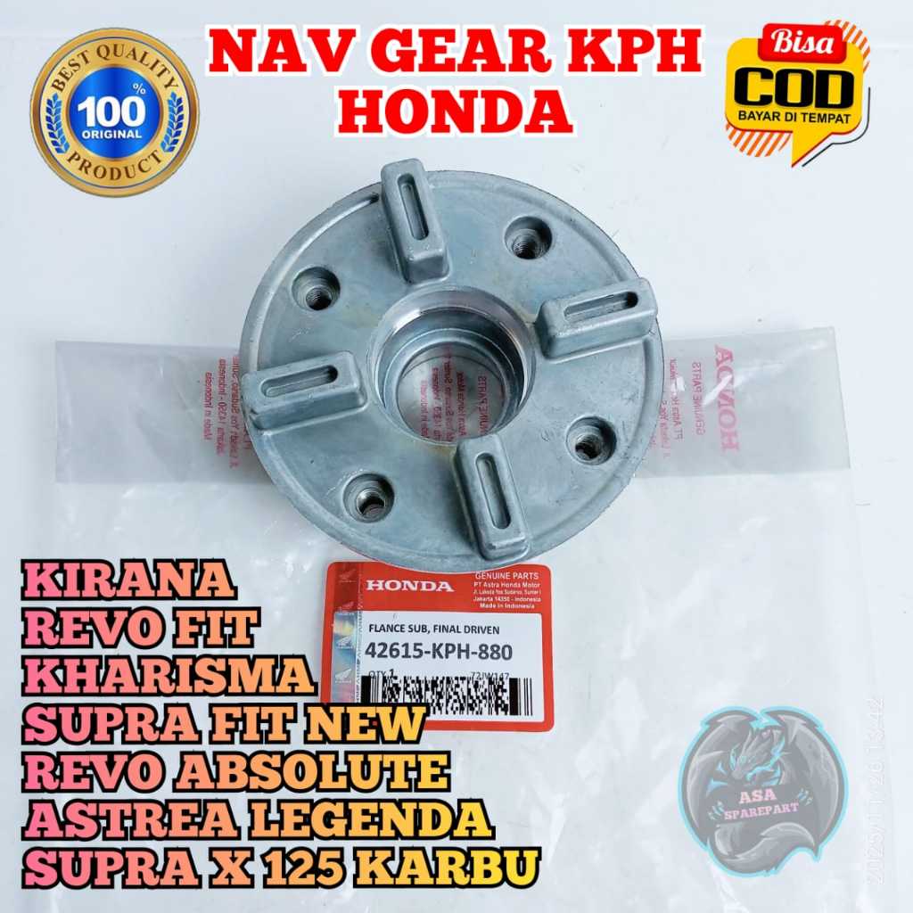 Nap gear kph asli original motor honda karisma , supra x 125 karbu , kirana , revo absolute , revo f