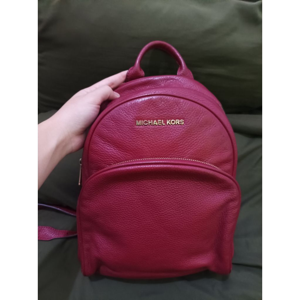 Michael Kors Abbey Medium Pebbled Leather Backpack