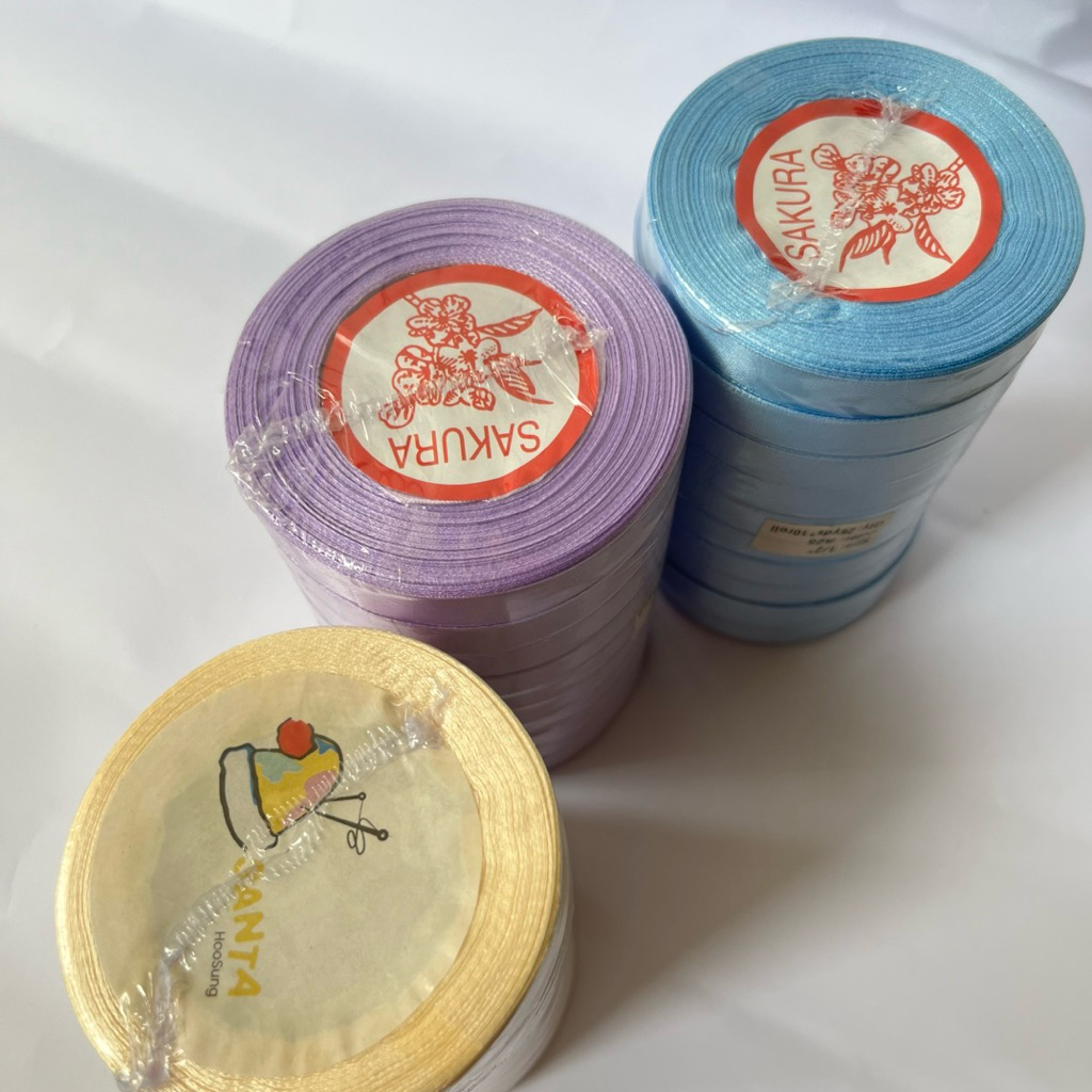 PITA/Pita Satin/Pita 1cm/PITA SATIN pita untuk Buket