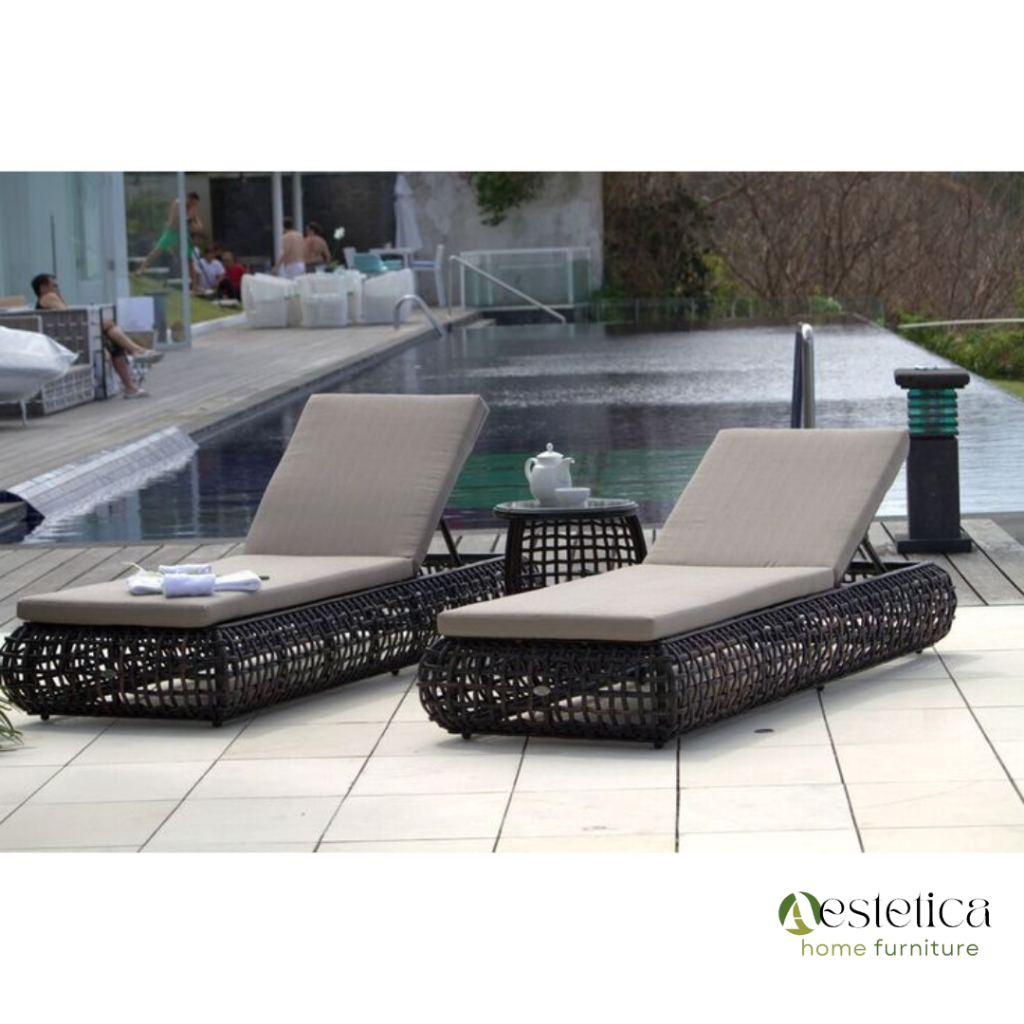 DINASTY SUN LOUNGER/ POOL SUNBED / KURSI KOLAM RENANG By Aestetica Furniture