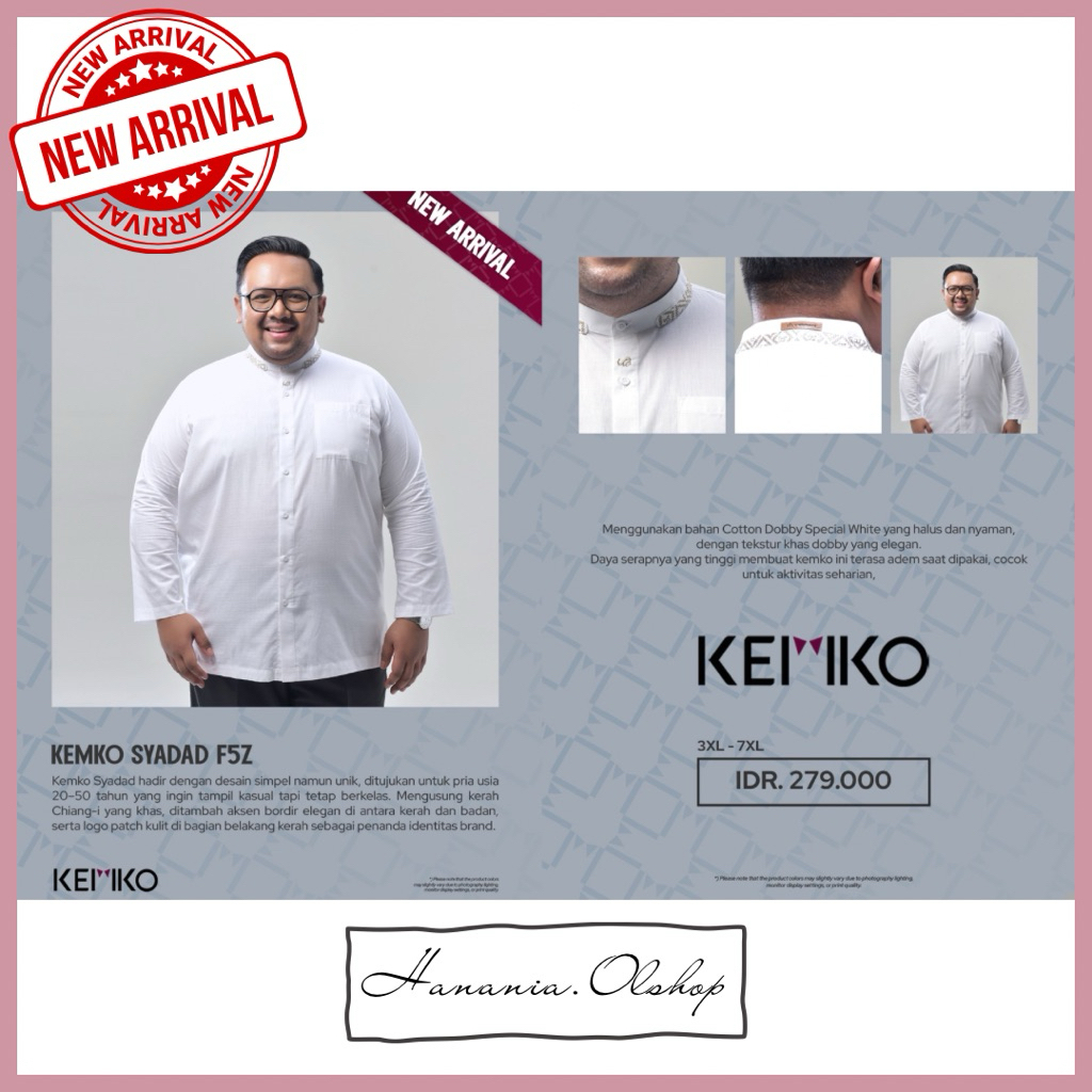 DISKON RABBANI - NEW ARRIVAL Kemko Syadad F5Z Rabbani | kemko jumbo rabbani | baju koko rabbani | ke
