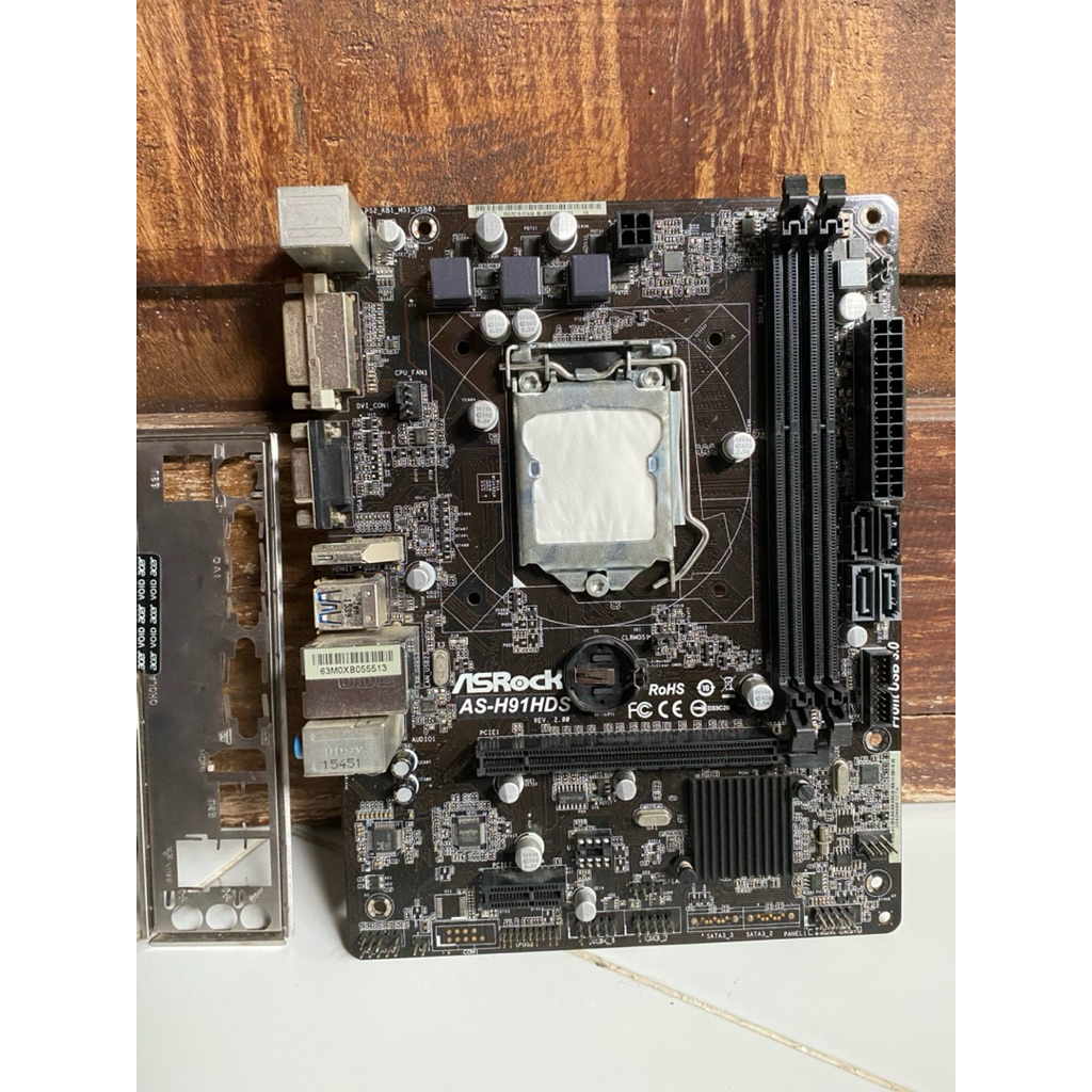 Mobo Asrock H91 + Back Panel ( Minus MATOT )