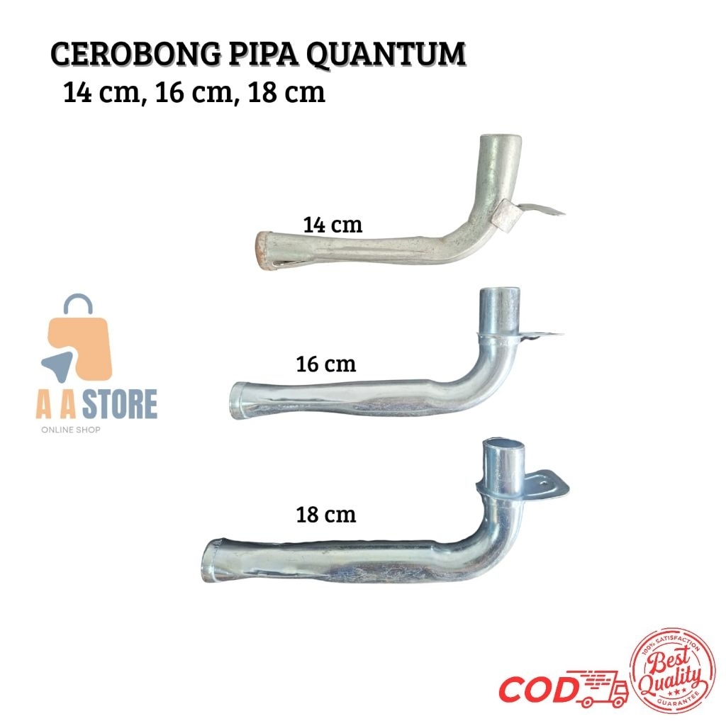 PIPA KOMPOR QUANTUM PANJANG DAN PENDEK / CEROBONG KOMPOR GAS QUANTUM / KOMPOR GAS 2 TUNGKU