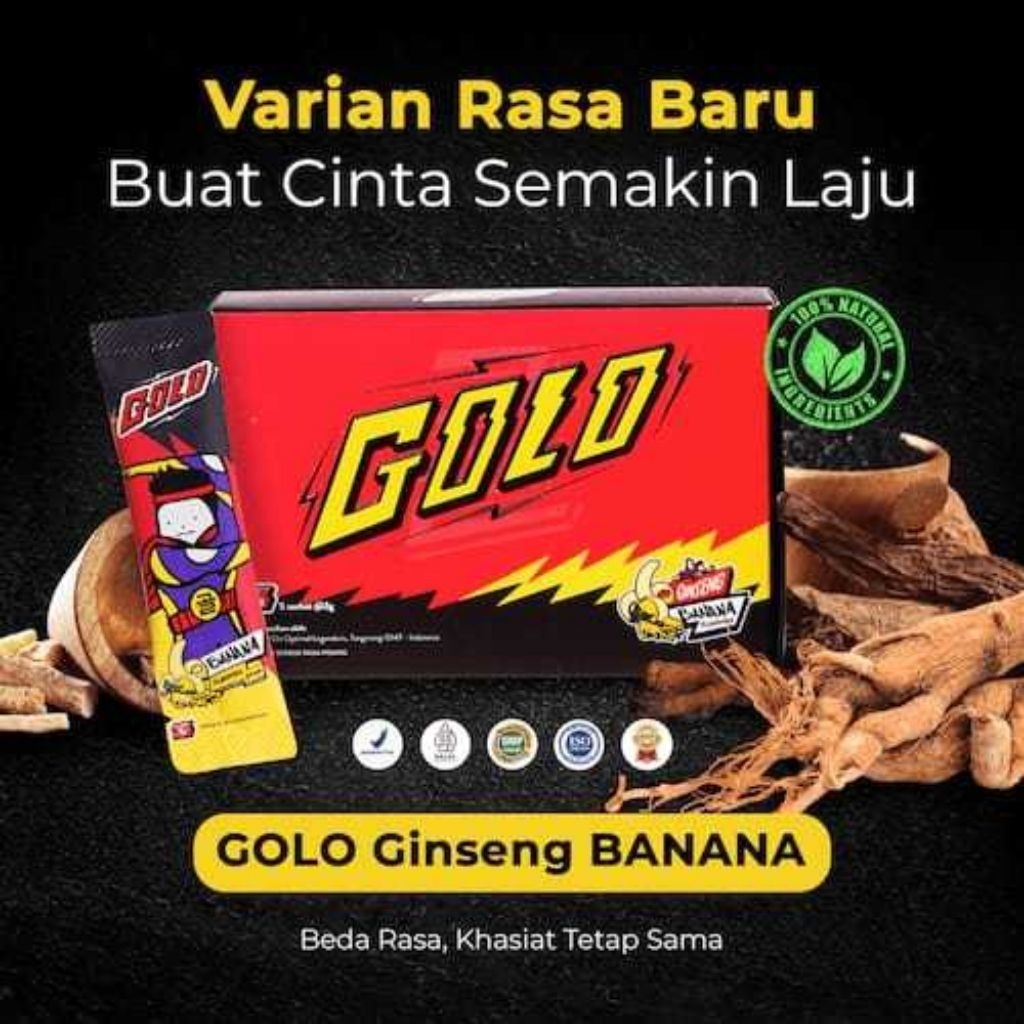 10 SACHET GOLO GINSENG BANANA 3GR