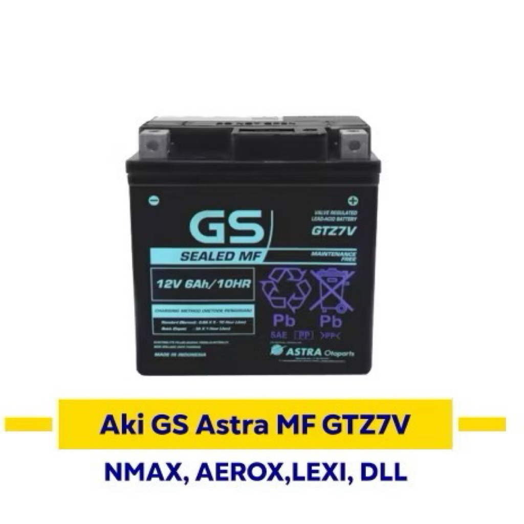 Aki GS ASTRA GTZ7V | Aki Kering NMAX, PCX, AEROX, YAMAHA LEXI