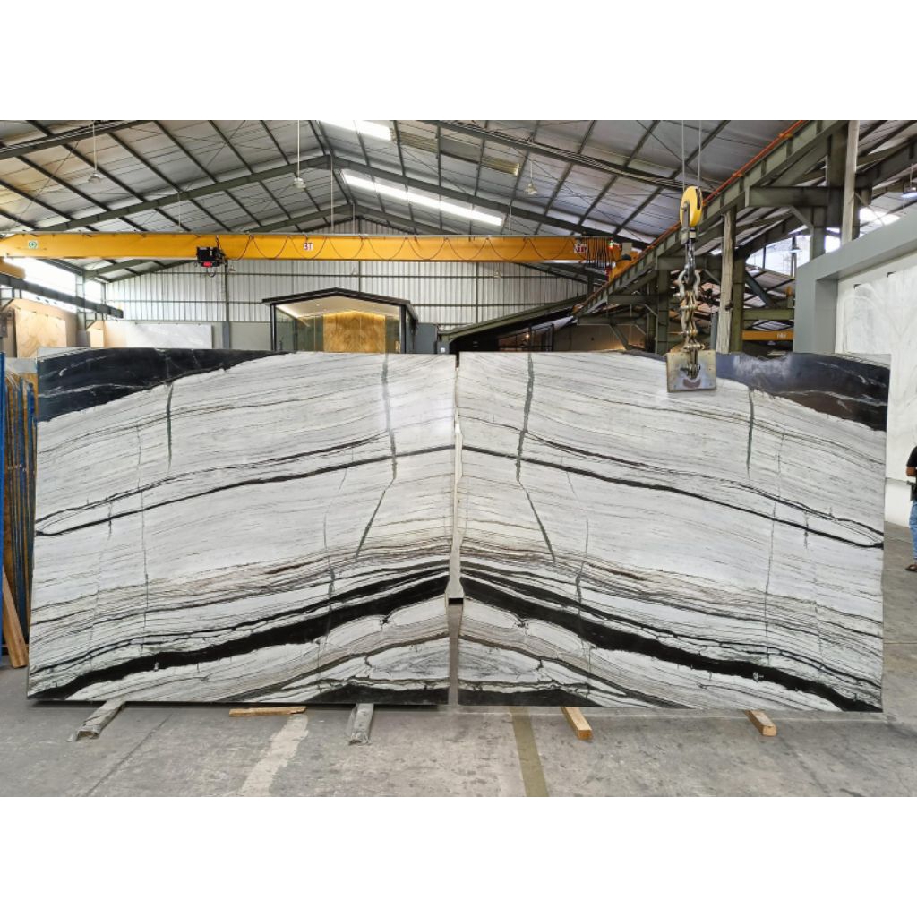 marmer panda white slab,marmer lantai