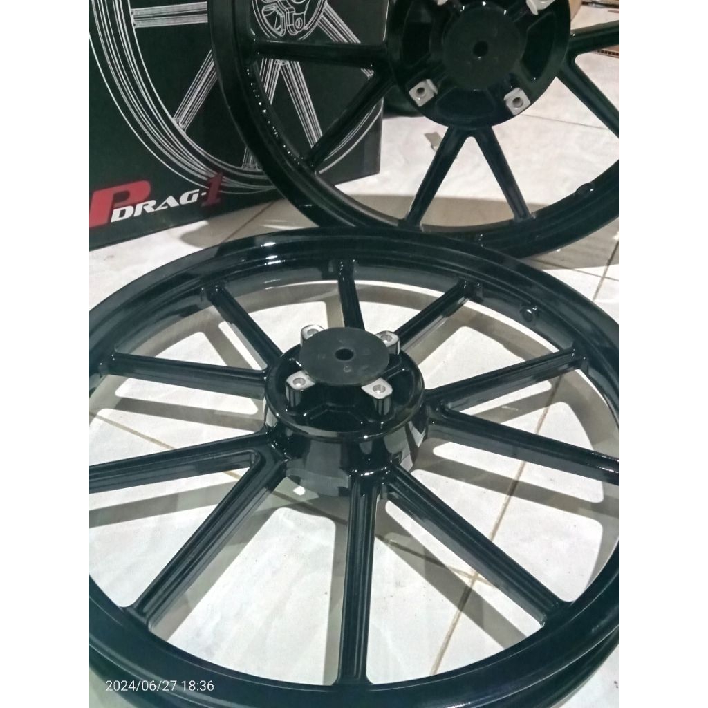 VELG POWER GP WHEEL DAYTONA DOUBLE DISC PNP MX KING WARNA HITAM