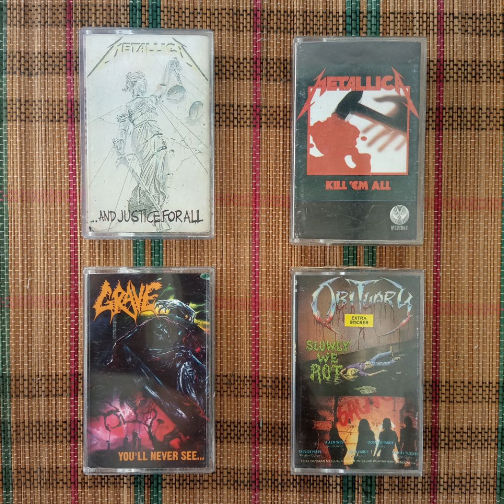 METALLICA . OBITUARY . GRAVE . CASSETTE TAPE KASET PITA