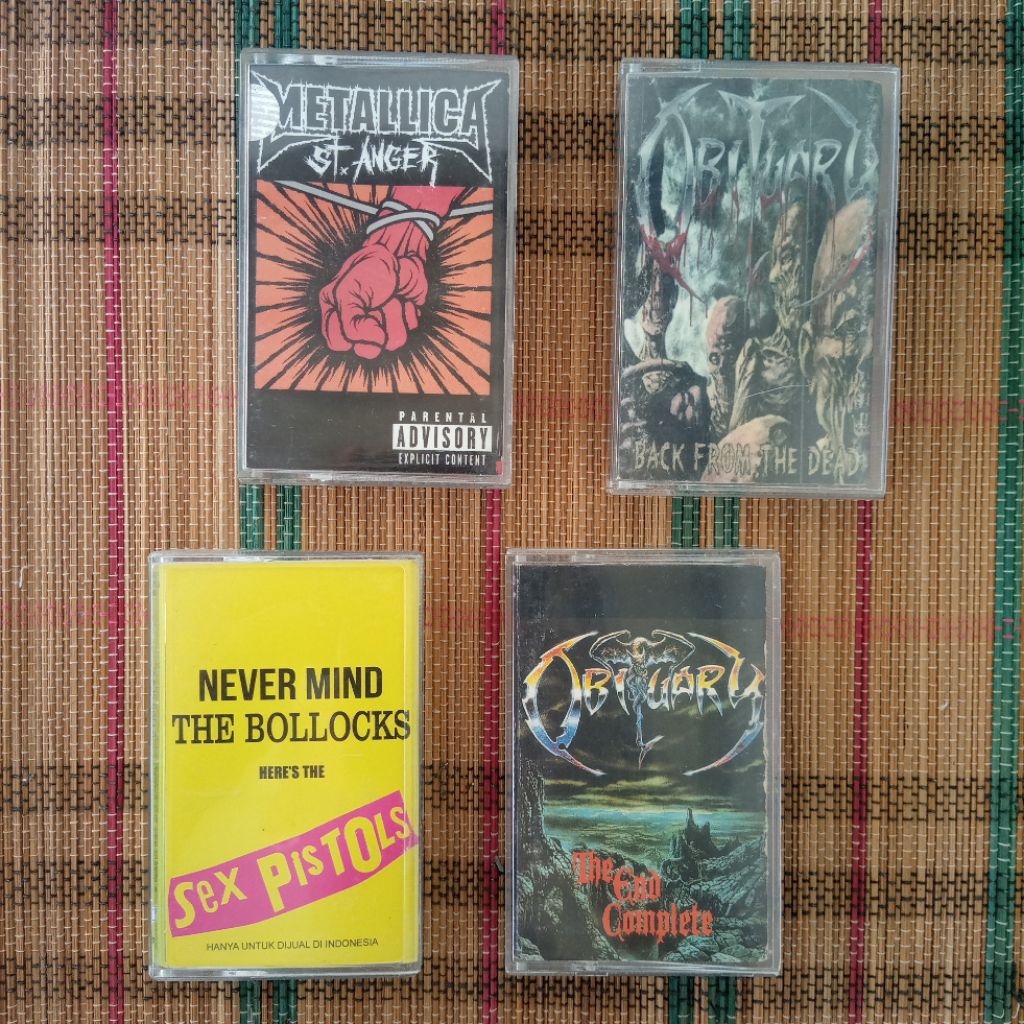METALLICA . SEX PISTOL . OBITUARY . CASSETTE TAPE KASET PITA