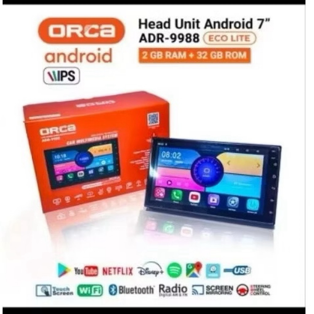 HEADUNIT ANDROID ORCA ADR-9988 RAM 2/32GB 7 INCH