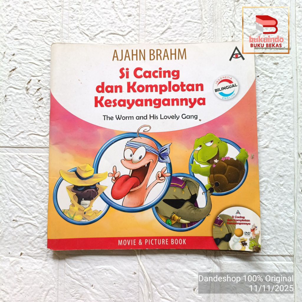 Si Cacing dan Komplotan Kesayangannya by Ajahn Brahm BILINGUAL - Buku Cerita Anak Bekas Preloved